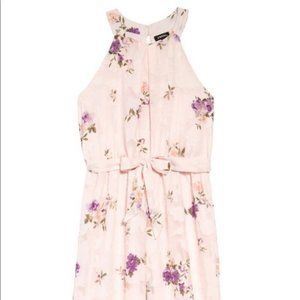 Zunie Girl's Floral Burnout Chiffon Jumpsuit